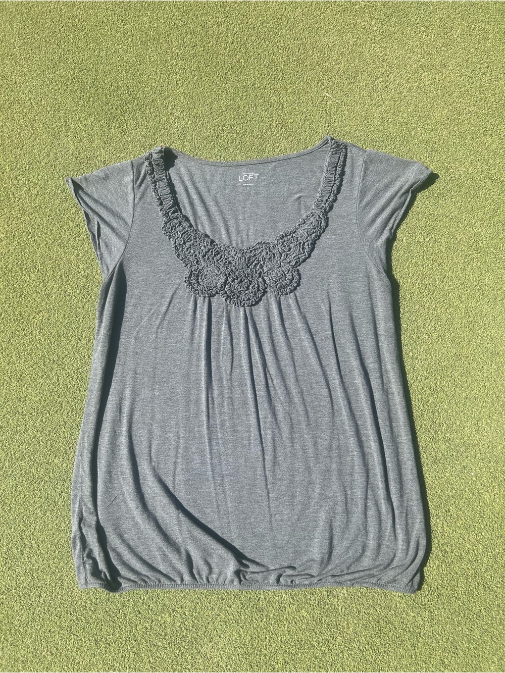 Ann Taylor Loft Cap Sleeve Shirt, Size L